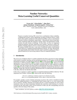 Noether Networks: Meta-Learning Useful Conserved Quantities