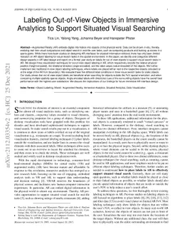 Labeling Out-of-View Objects in Immersive Analytics to Support Situated
  Visual Searching