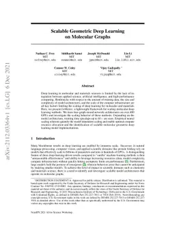 Scalable Geometric Deep Learning on Molecular Graphs