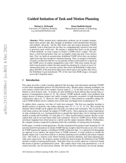 Guided Imitation of Task and Motion Planning