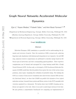 Graph Neural Networks Accelerated Molecular Dynamics