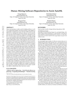 Manas: Mining Software Repositories to Assist AutoML