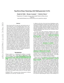Top-Down Deep Clustering with Multi-generator GANs