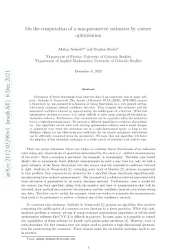 On the computation of a non-parametric estimator by convex optimization