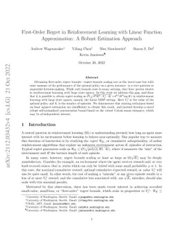 First-Order Regret in Reinforcement Learning with Linear Function
  Approximation: A Robust Estimation Approach