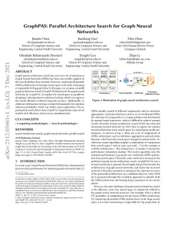 GraphPAS: Parallel Architecture Search for Graph Neural Networks