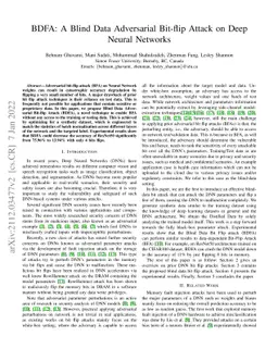 BDFA: A Blind Data Adversarial Bit-flip Attack on Deep Neural Networks