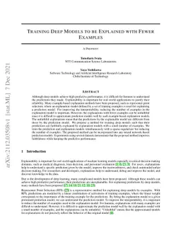 Training Deep Models to be Explained with Fewer Examples