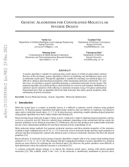 Genetic Algorithm for Constrained Molecular Inverse Design