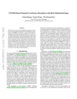 UNITER-Based Situated Coreference Resolution with Rich Multimodal Input