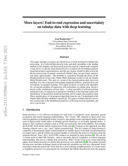 More layers! End-to-end regression and uncertainty on tabular data with
  deep learning