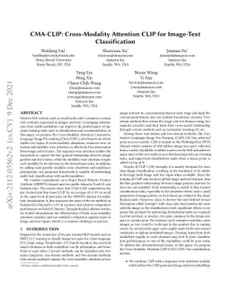 CMA-CLIP: Cross-Modality Attention CLIP for Image-Text Classification