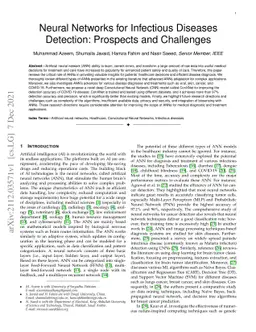 Neural Networks for Infectious Diseases Detection: Prospects and
  Challenges