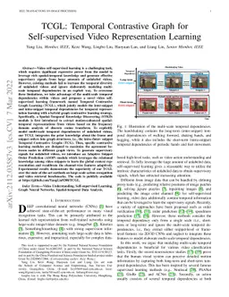 TCGL: Temporal Contrastive Graph for Self-supervised Video
  Representation Learning