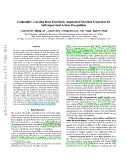 Contrastive Learning from Extremely Augmented Skeleton Sequences for
  Self-supervised Action Recognition