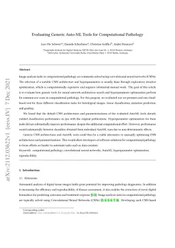 Evaluating Generic Auto-ML Tools for Computational Pathology