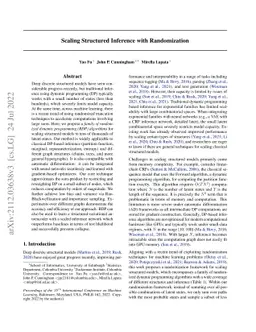 Scaling Structured Inference with Randomization