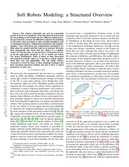 Soft Robots Modeling: a Structured Overview