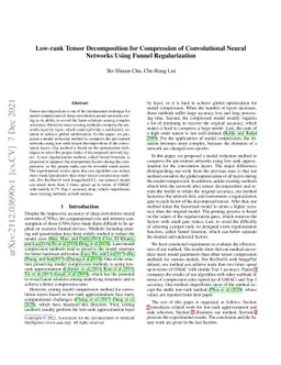 Low-rank Tensor Decomposition for Compression of Convolutional Neural
  Networks Using Funnel Regularization