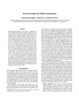 Shrub Ensembles for Online Classification