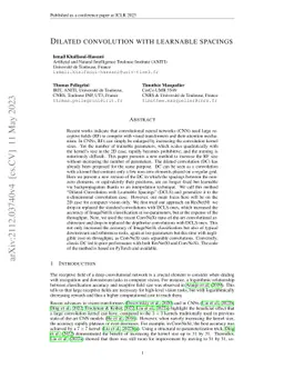 Dilated convolution with learnable spacings