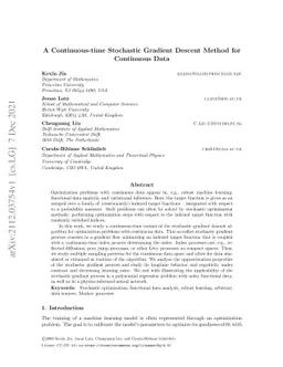 A Continuous-time Stochastic Gradient Descent Method for Continuous Data
