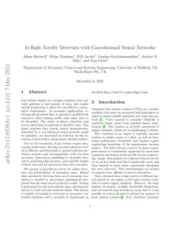 In-flight Novelty Detection with Convolutional Neural Networks