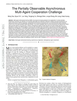 The Partially Observable Asynchronous Multi-Agent Cooperation Challenge
