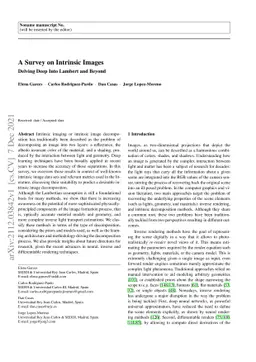 A Survey on Intrinsic Images: Delving Deep Into Lambert and Beyond