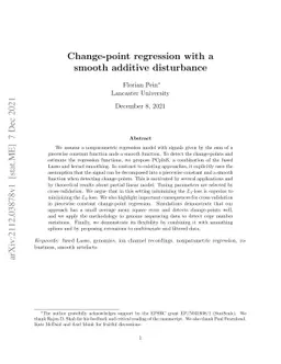 Change-point regression with a smooth additive disturbance