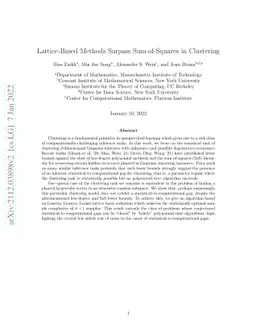 Lattice-Based Methods Surpass Sum-of-Squares in Clustering