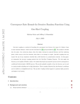 Convergence rate bounds for iterative random functions using one-shot
  coupling
