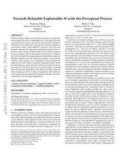 Towards Relatable Explainable AI with the Perceptual Process