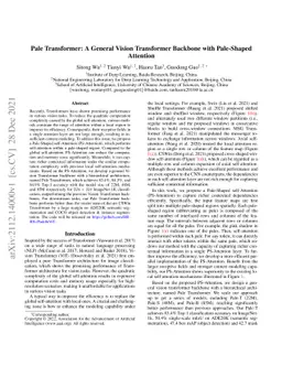 Pale Transformer: A General Vision Transformer Backbone with Pale-Shaped
  Attention