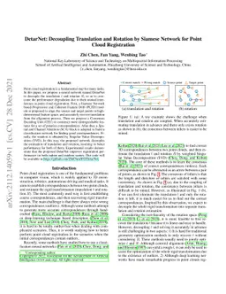 DetarNet: Decoupling Translation and Rotation by Siamese Network for
  Point Cloud Registration