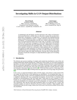 Investigating Shifts in GAN Output-Distributions