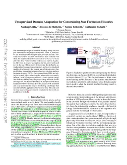 Unsupervised Domain Adaptation for Constraining Star Formation Histories