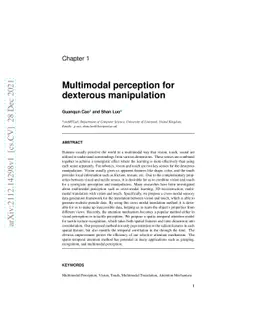 Multimodal perception for dexterous manipulation