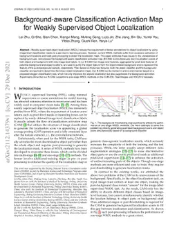 Background-aware Classification Activation Map for Weakly Supervised
  Object Localization