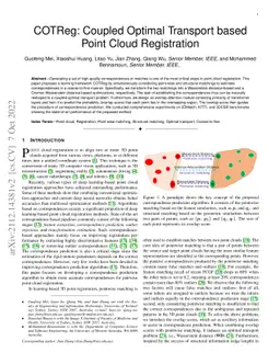 COTReg:Coupled Optimal Transport based Point Cloud Registration