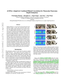 ACDNet: Adaptively Combined Dilated Convolution for Monocular Panorama
  Depth Estimation