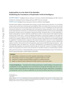 Explainability Is in the Mind of the Beholder: Establishing the
  Foundations of Explainable Artificial Intelligence