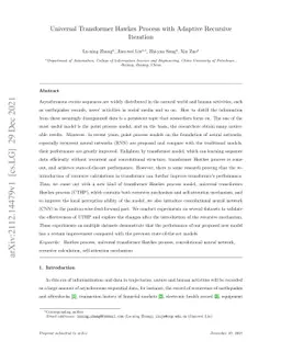 Universal Transformer Hawkes Process with Adaptive Recursive Iteration