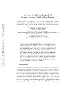 On some Foundational Aspects of Human-Centered Artificial Intelligence