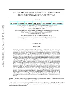 Spatial Distribution Patterns of Clownfish in Recirculating Aquaculture
  Systems