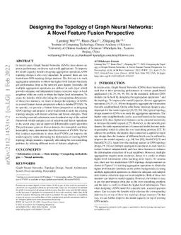 Designing the Topology of Graph Neural Networks: A Novel Feature Fusion
  Perspective
