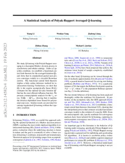 A Statistical Analysis of Polyak-Ruppert Averaged Q-learning