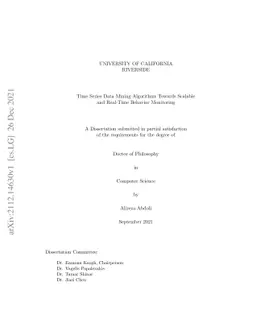 Time Series Data Mining Algorithms Towards Scalable and Real-Time
  Behavior Monitoring