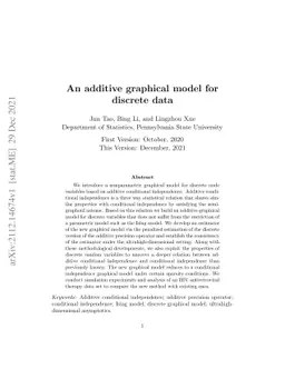 An additive graphical model for discrete data