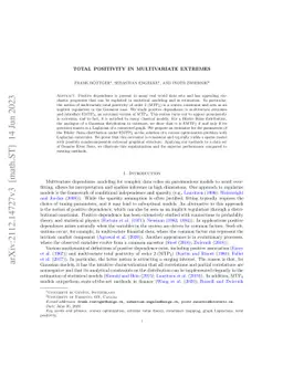 Total positivity in multivariate extremes